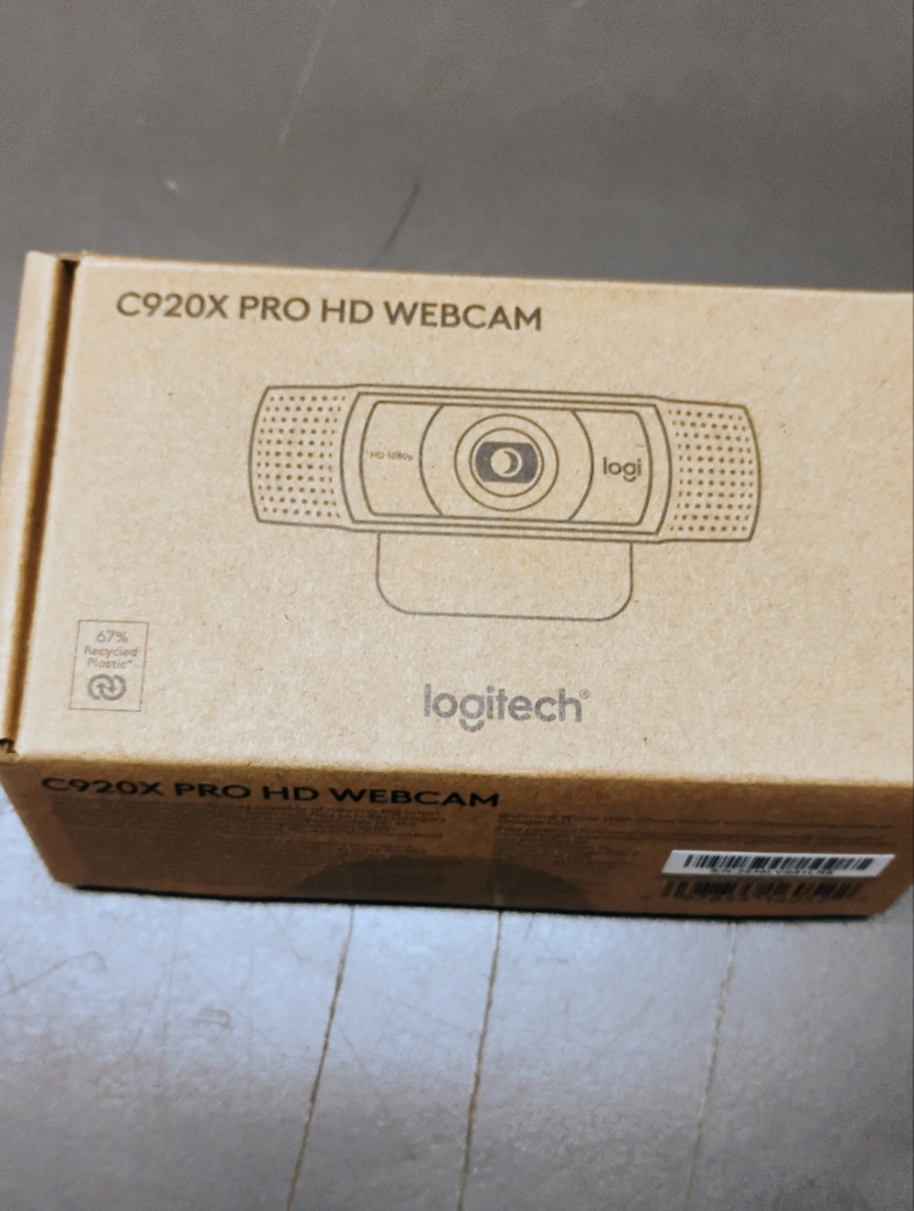 Logitech C920X Pro HD Webcam Boxed Packaging - Brown